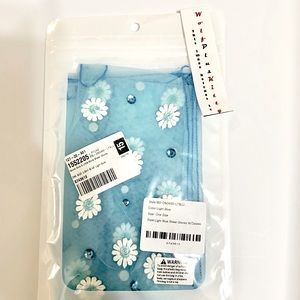 Dolls Kill Sheer Daisy Rhinestone Baby Blue Gloves - NEW